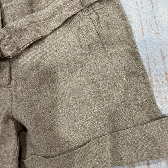 Wilfred, Women's Tan Linen Shorts - Picture 4 of 7